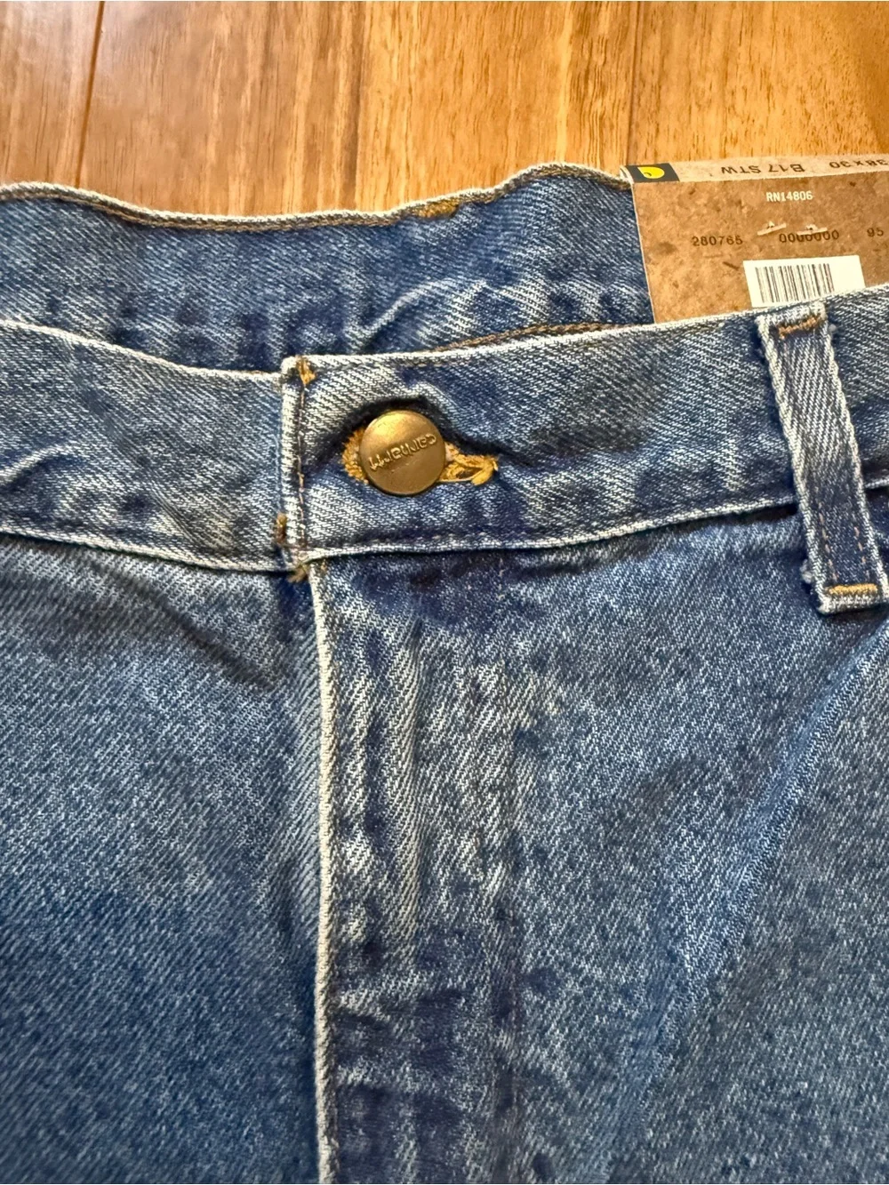 Carhartt Men's Blue Straight-Leg Denim Jeans